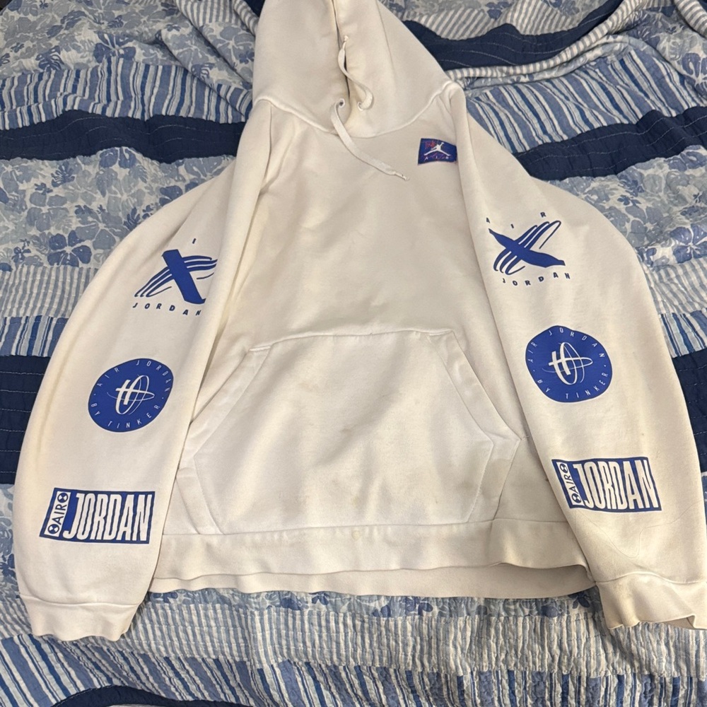 Jordan White and Blue Hoodie